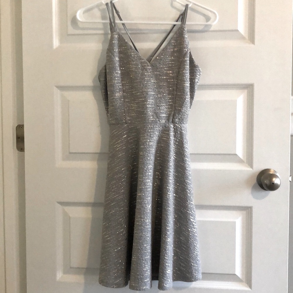 Altar’d State silver skater dress. Size small, NWT